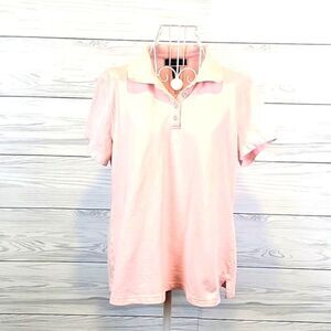 Karen Scott pink cotton polo shirt Size L